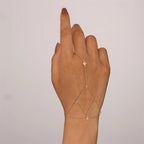 Zircon Silver Charm Bracelet