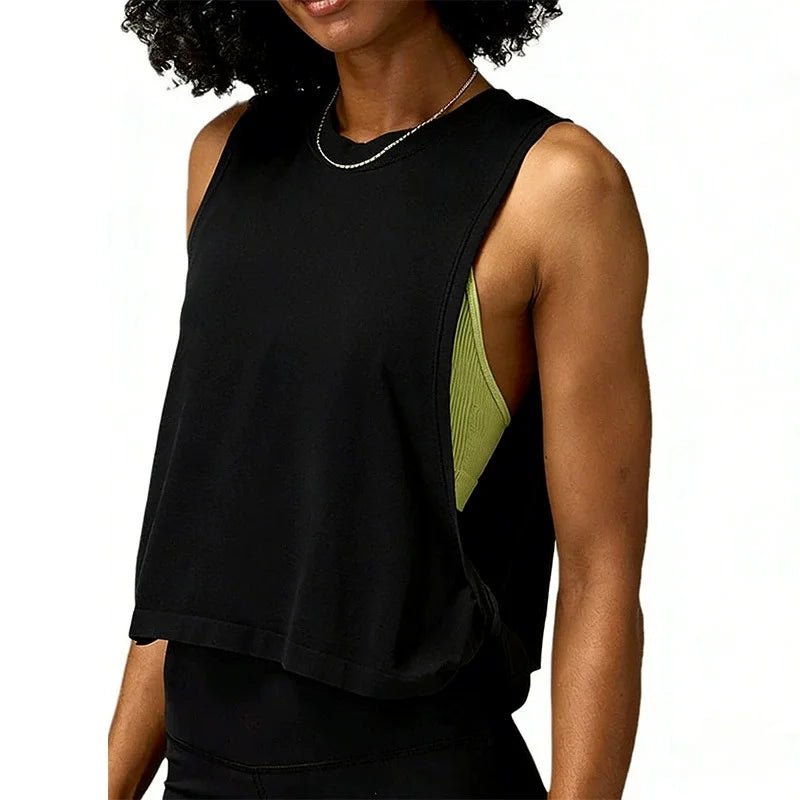 Mesh Sleeveless Yoga Top