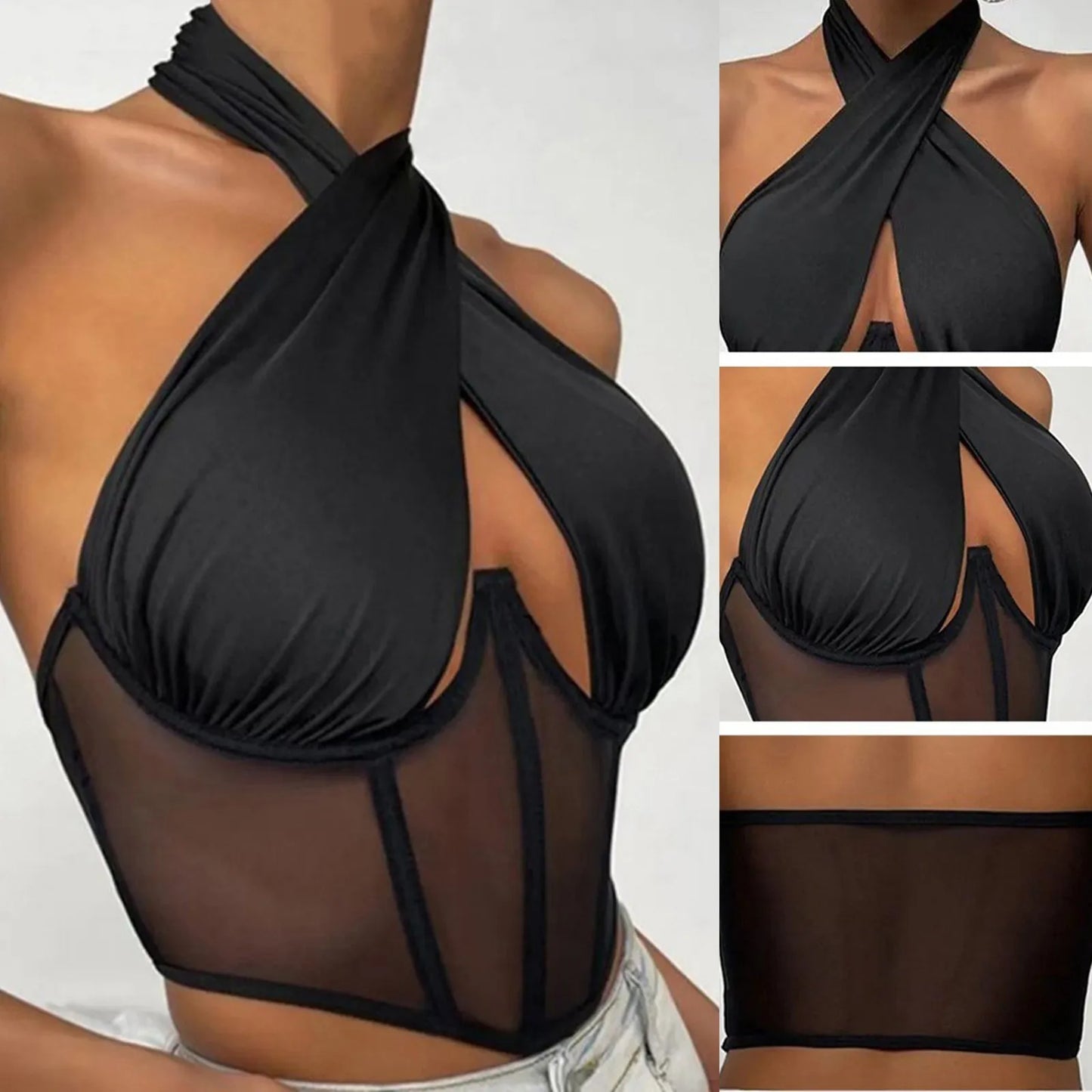 Cross Halter Tank Top