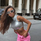 Broadcloth Solid Crop Tank Top
