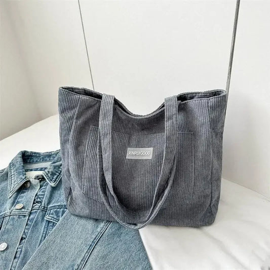Large Corduroy Tote Bag