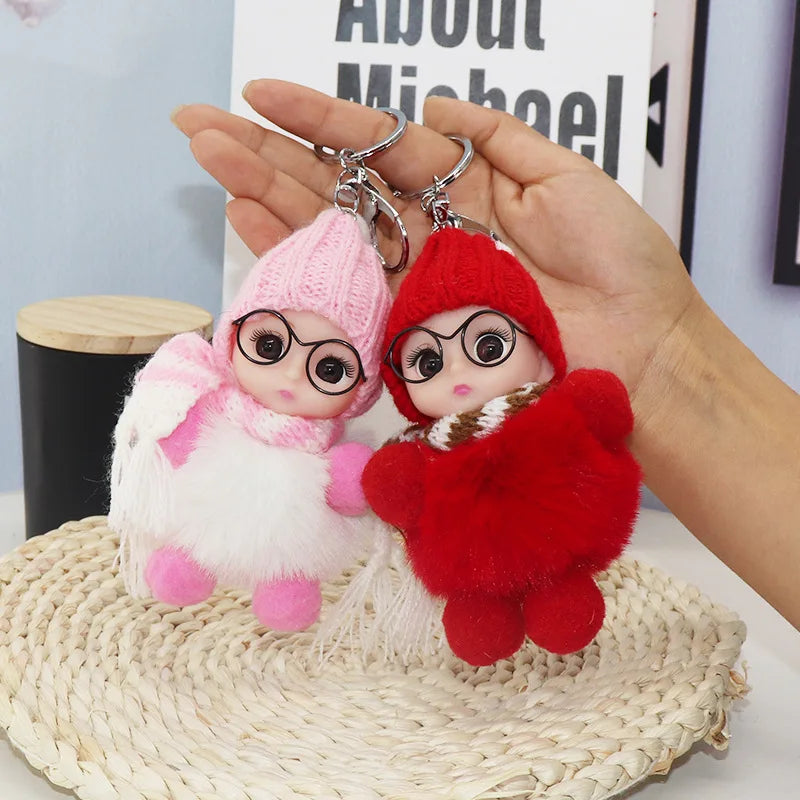 Cute Fluffy Doll Keychain