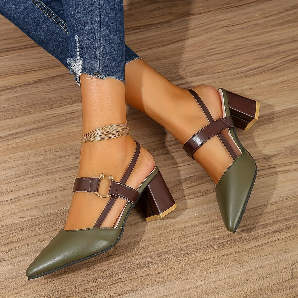 Elegant Mary Jane Block Pumps