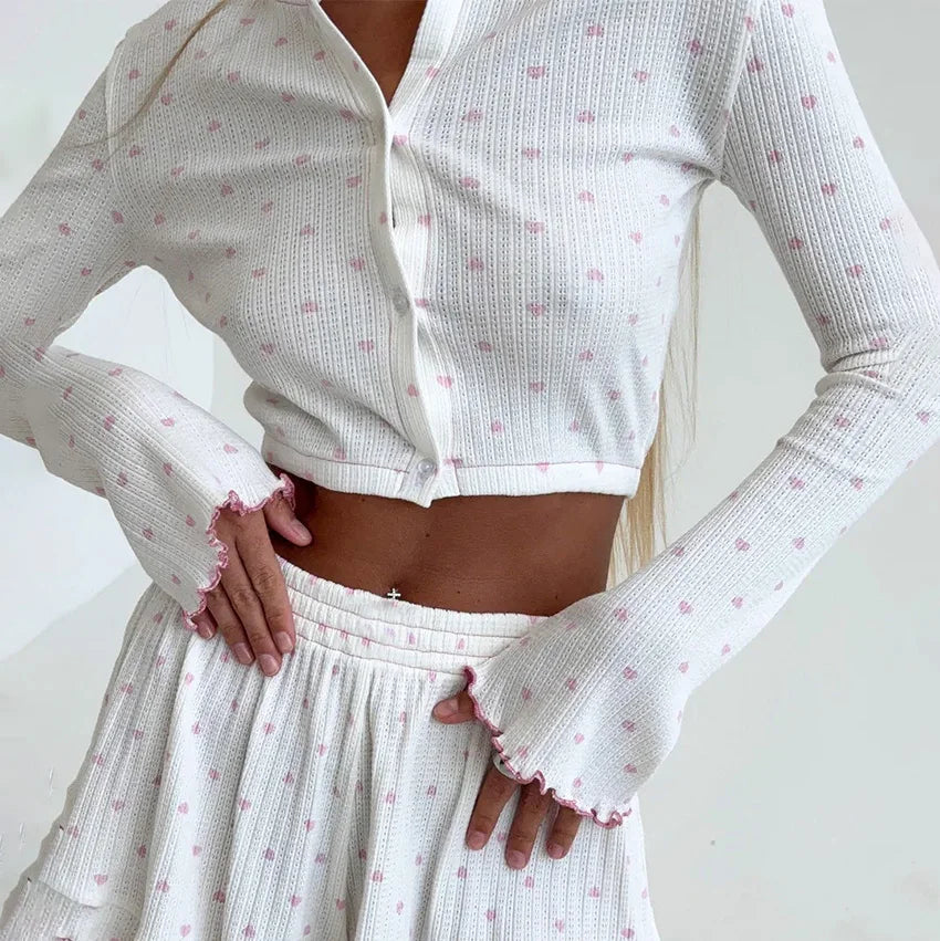 HiLoc Basics Printed Summer Pajama Set