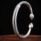 Retro Punk Koi Fish Engraved Bracelet