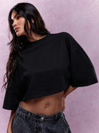 Loose Cotton Crop T-Shirt