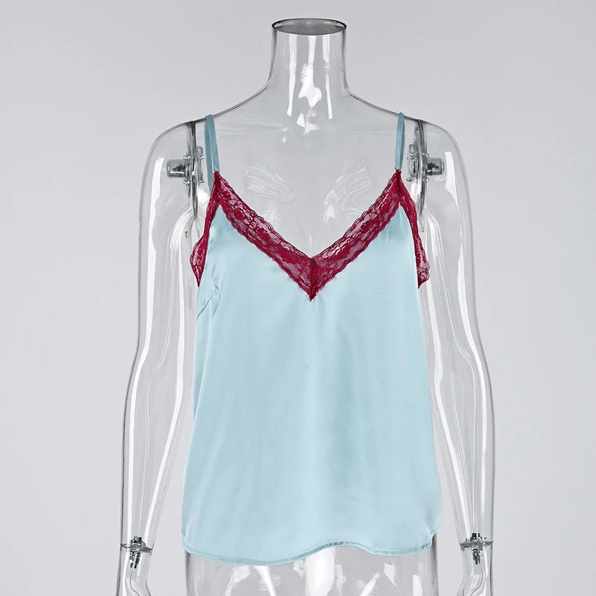Backless Satin Camis Top