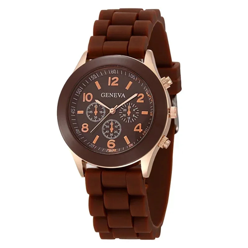 Female Quartz Silicone Strap Watch