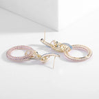 Crystal Leaf Drop Earrings