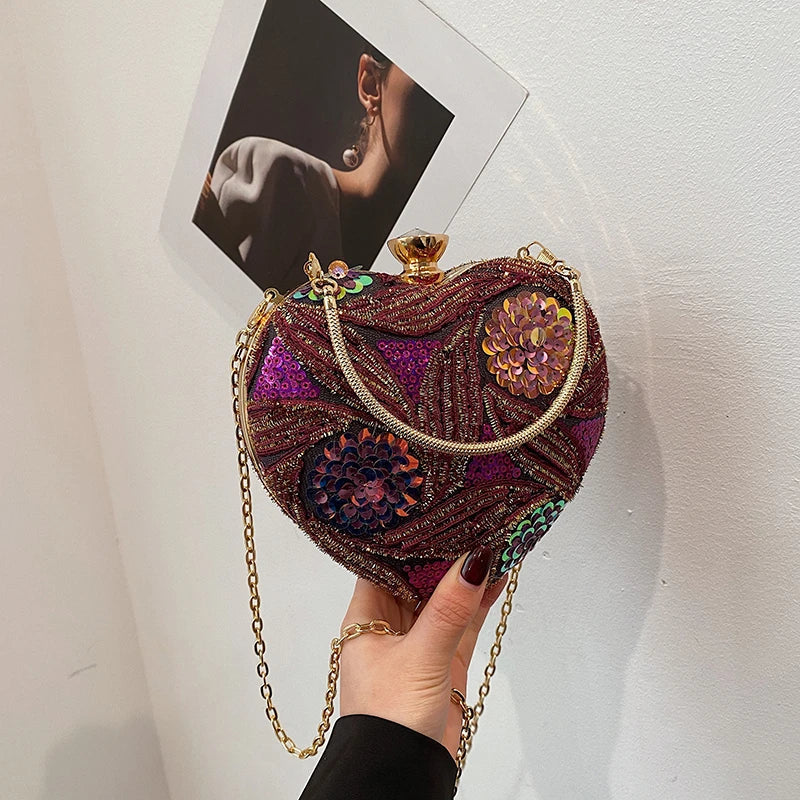Heart Shape Party Clutch