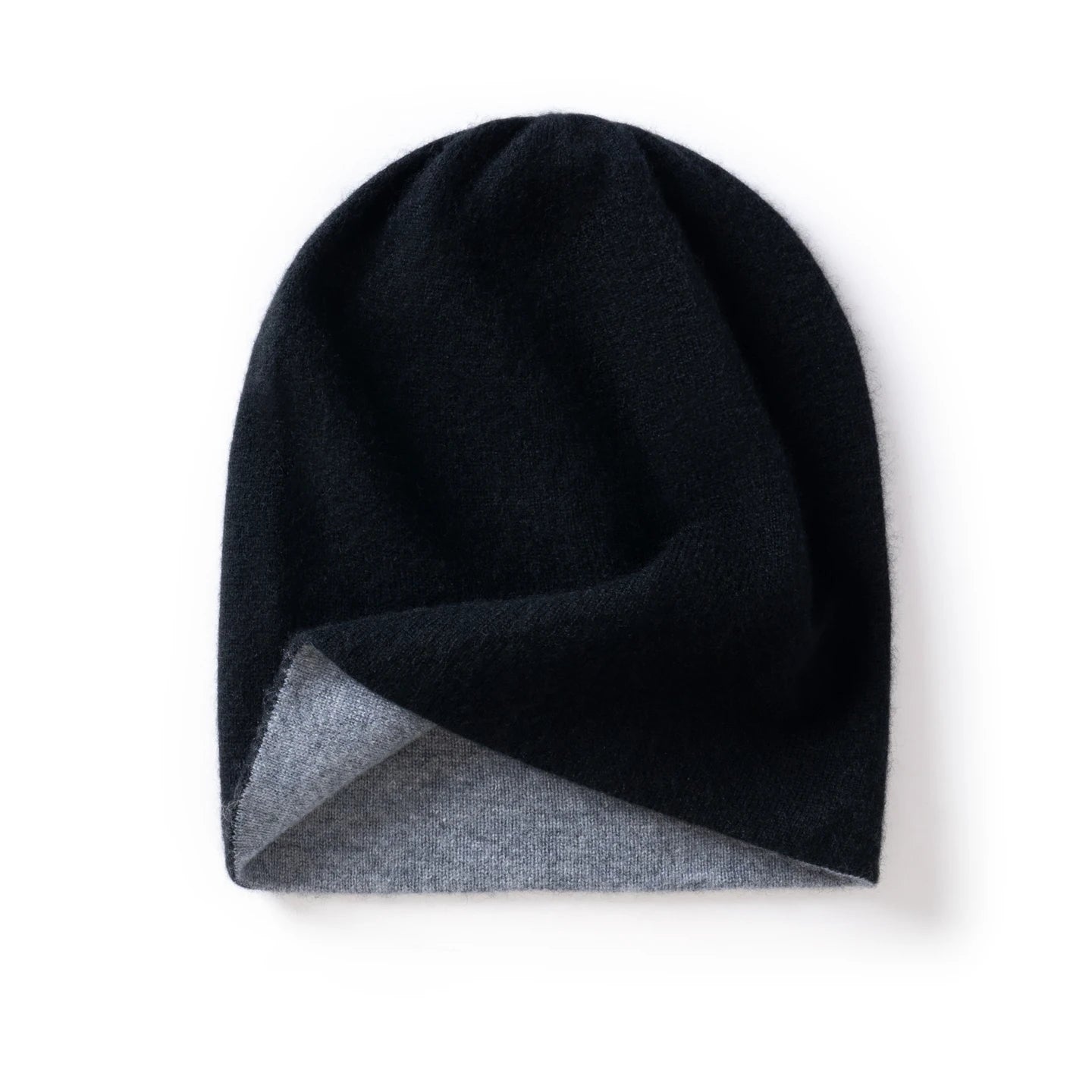 Pure Cashmere Double-Layer Beanie