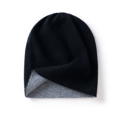 Pure Cashmere Double-Layer Beanie