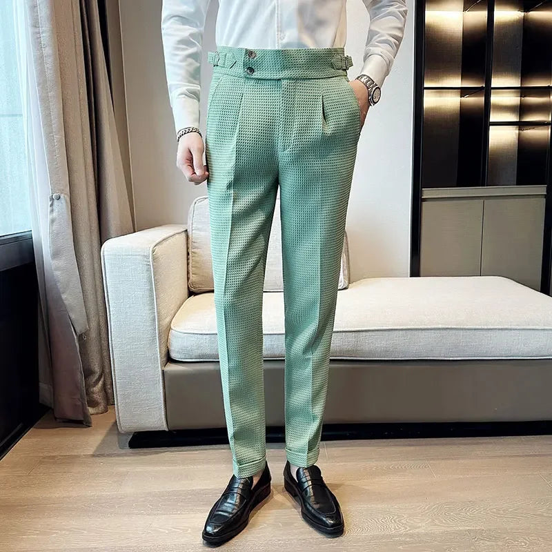 High-Waist Formal Slim Dress Pants