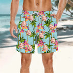 Palm Leaf 3D Print Swim Trunks