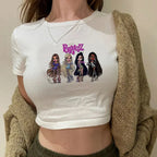 Fairycore Graphic Print Crop Top