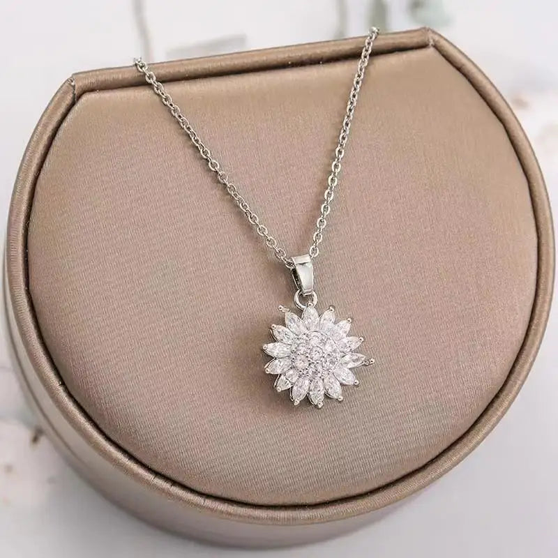 Women’s Rotating Sunflower Pendant