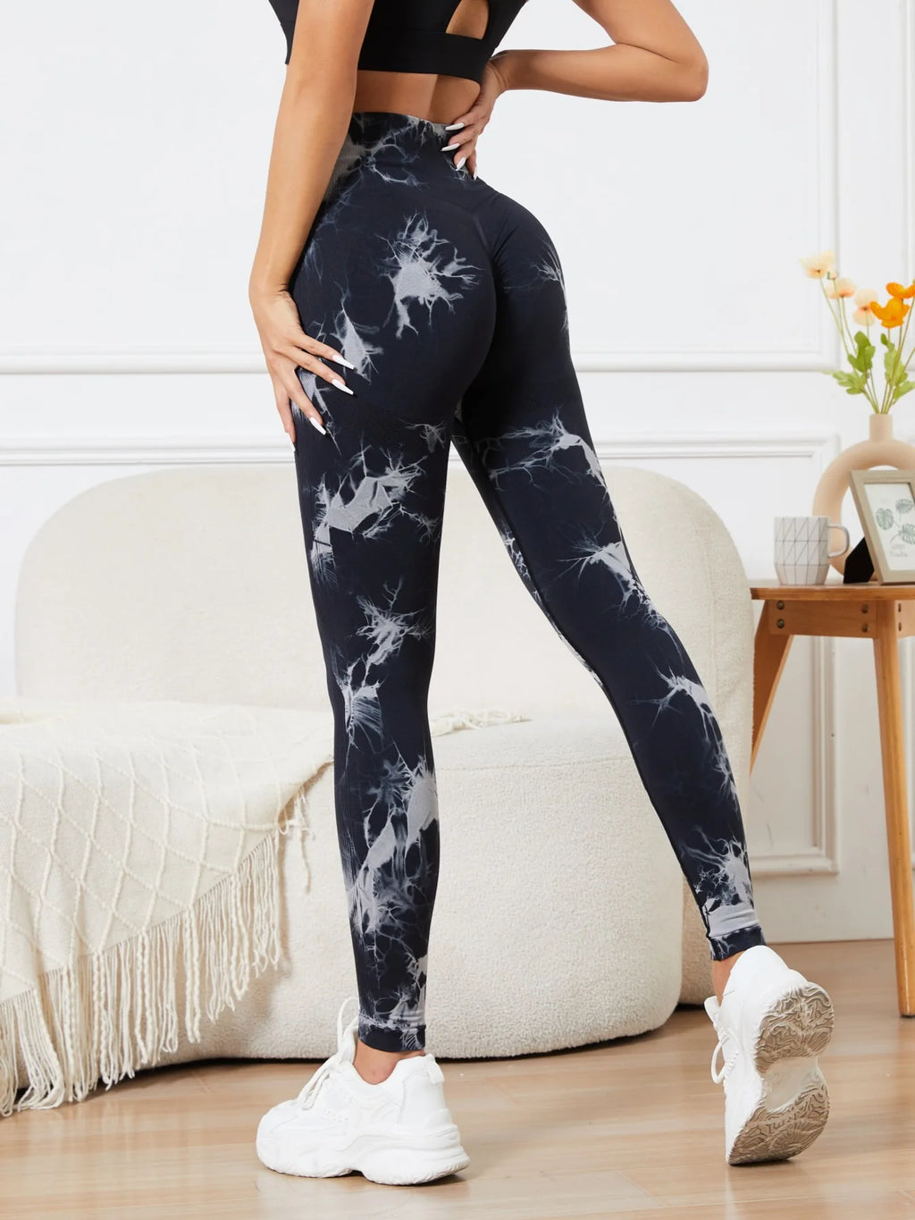 Tie-Dye Seamless Scrunch Yoga Leggings
