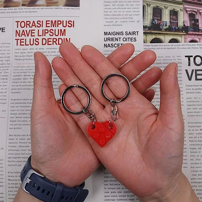 Couples Brick Keychain Set