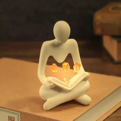 Resin Tulip Lamp Figurine