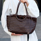 Genuine Leather Cowhide Tote Bag