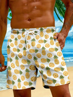 Pineapple 3D Print Swim Trunks