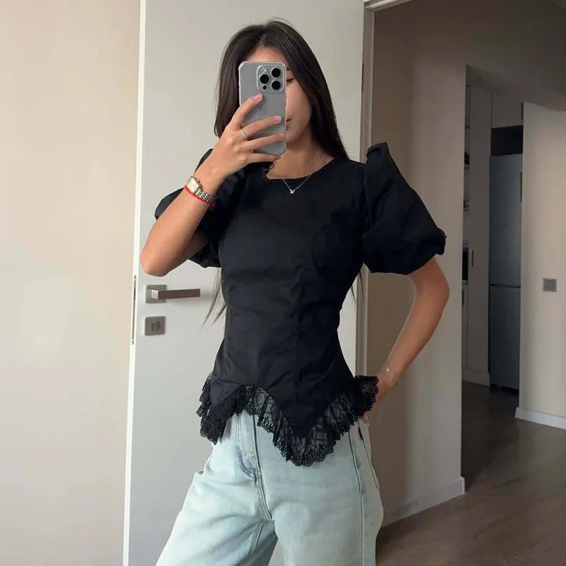 Lace Slim Shirt