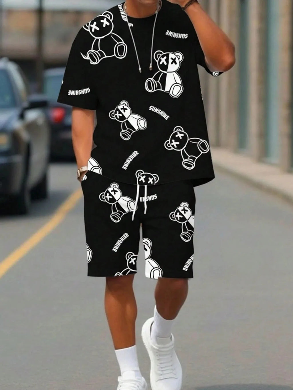 Bear Print Lightweight Summer Set