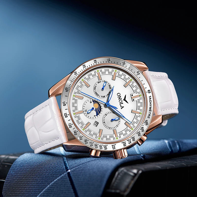 ONOLA Hollow Leather Automatic Watch