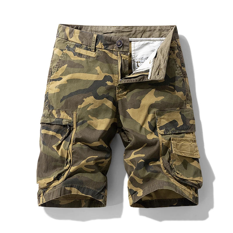 Camo Multi-Pocket Loose Shorts