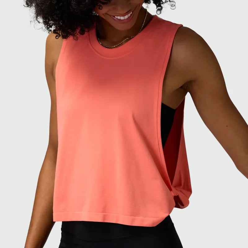 Mesh Sleeveless Yoga Top