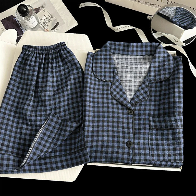 Sweet Cherry Seersucker Pajama Set
