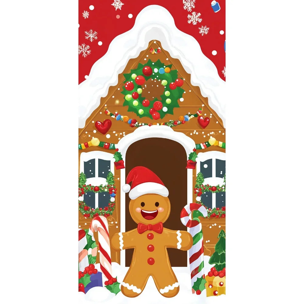 Gingerbread Christmas Door Cover