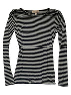 Broadcloth Striped Crew Neck True-To-Size Fit T-Shirt