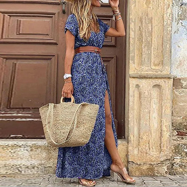 Bohemian Floral Summer Maxi Dress