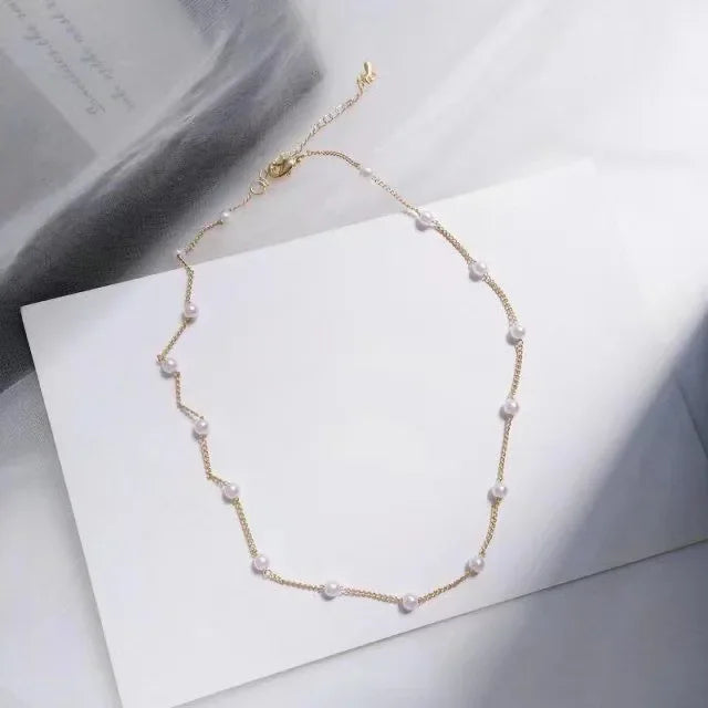 Elegant Gold Beads Necklace