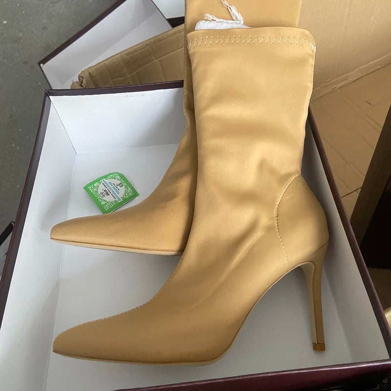 Silk Sock Heels