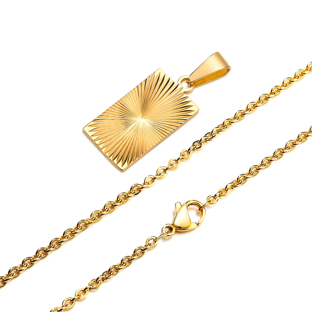 Mprainbow Sunburst Charm Necklace