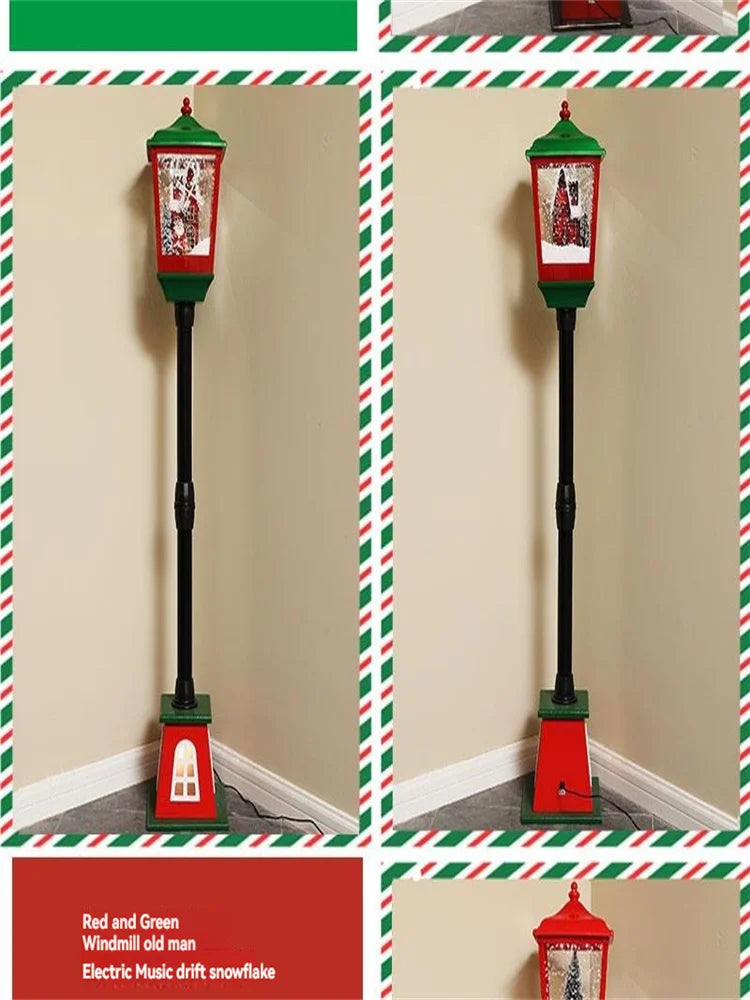 Christmas Music Snow Street Lights