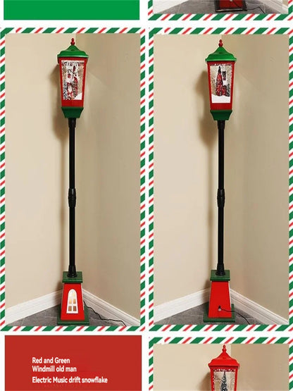 Christmas Music Snow Street Lights