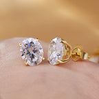 Oval Cut Moissanite Earrings