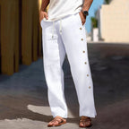 Linen Drawstring Beach Trousers