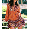 Ruffled Mini Boho Dress