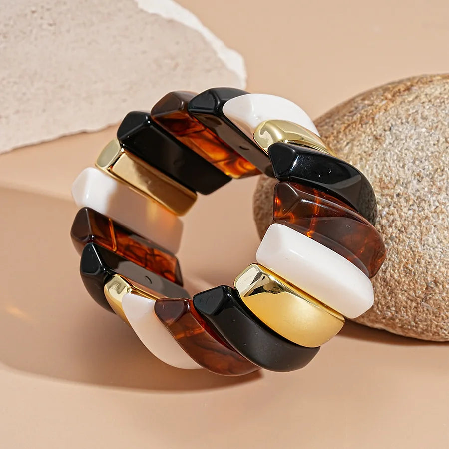Acrylic Elastic Geometric Bracelet