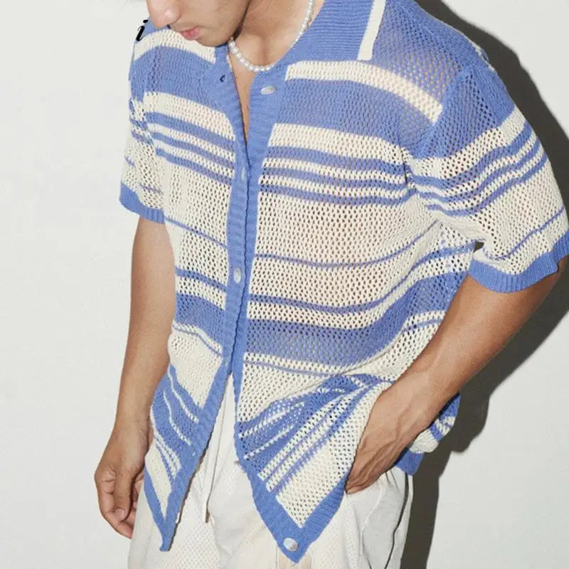 Striped Casual Knit Shirt