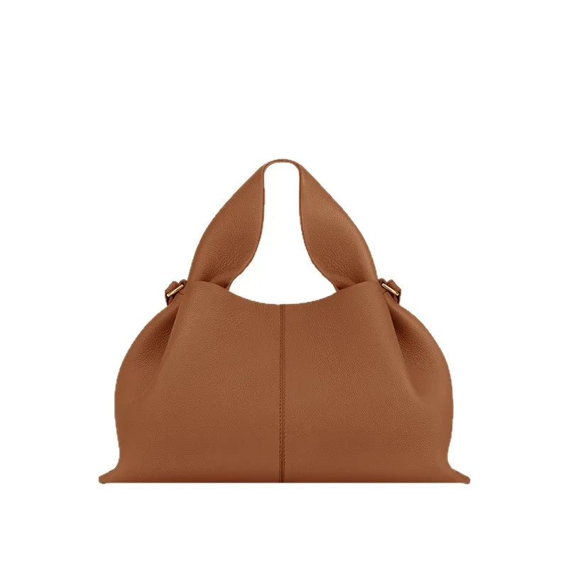 Pleated Leather Crossbody Bag
