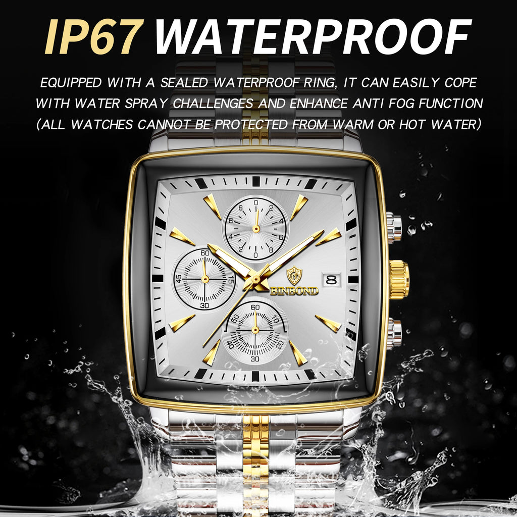 BINBOND Steel Chronograph Quartz Watch