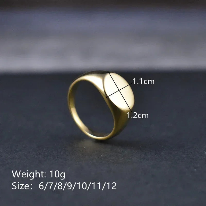 SANGSY Gold-Plated Signet Ring