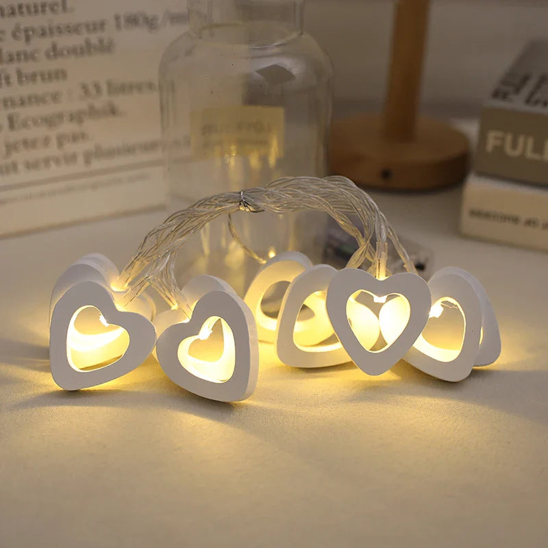 LED Heart String Lights