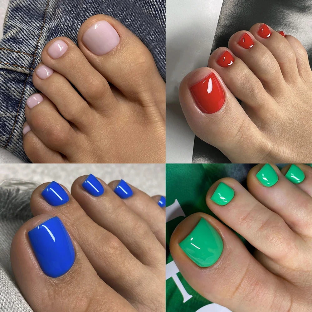 Solid Color False Toenails Summer