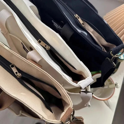 Canvas Crossbody Tote Bag